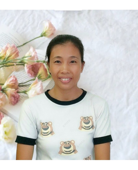 Chị vui quê Trà Vinh